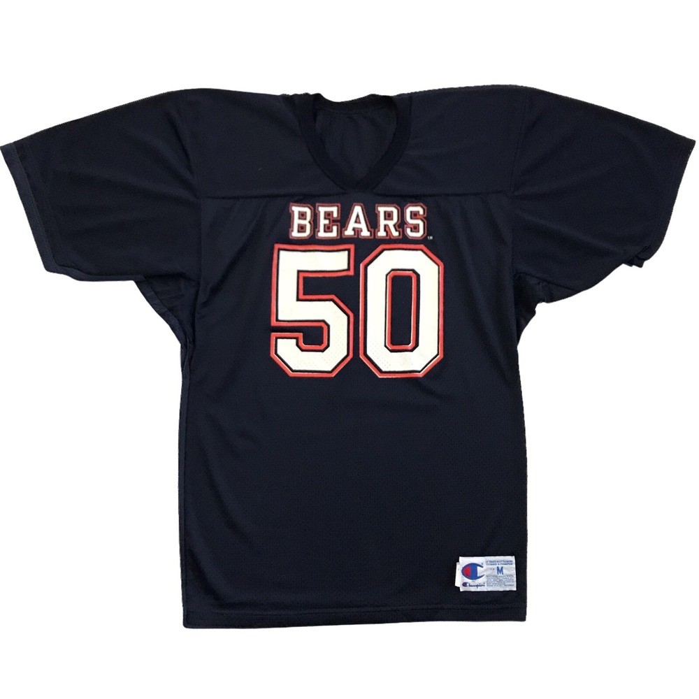 Vintage NFL Champion Chicago Bears Nylon Blank Jersey #50 Medium